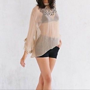 Kimchi blue sheer beaded top